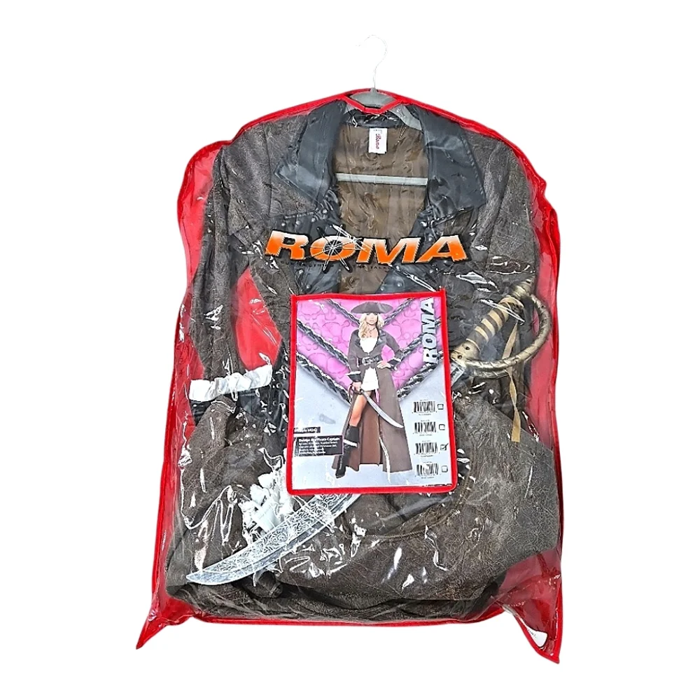 Deluxe 7pc Pirate Captain (Added Matching Skirt With Tassels) Size Large NWOT - Picture 4 of 14